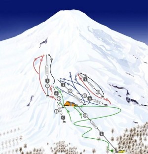 mapa pista esqui villarica pucon